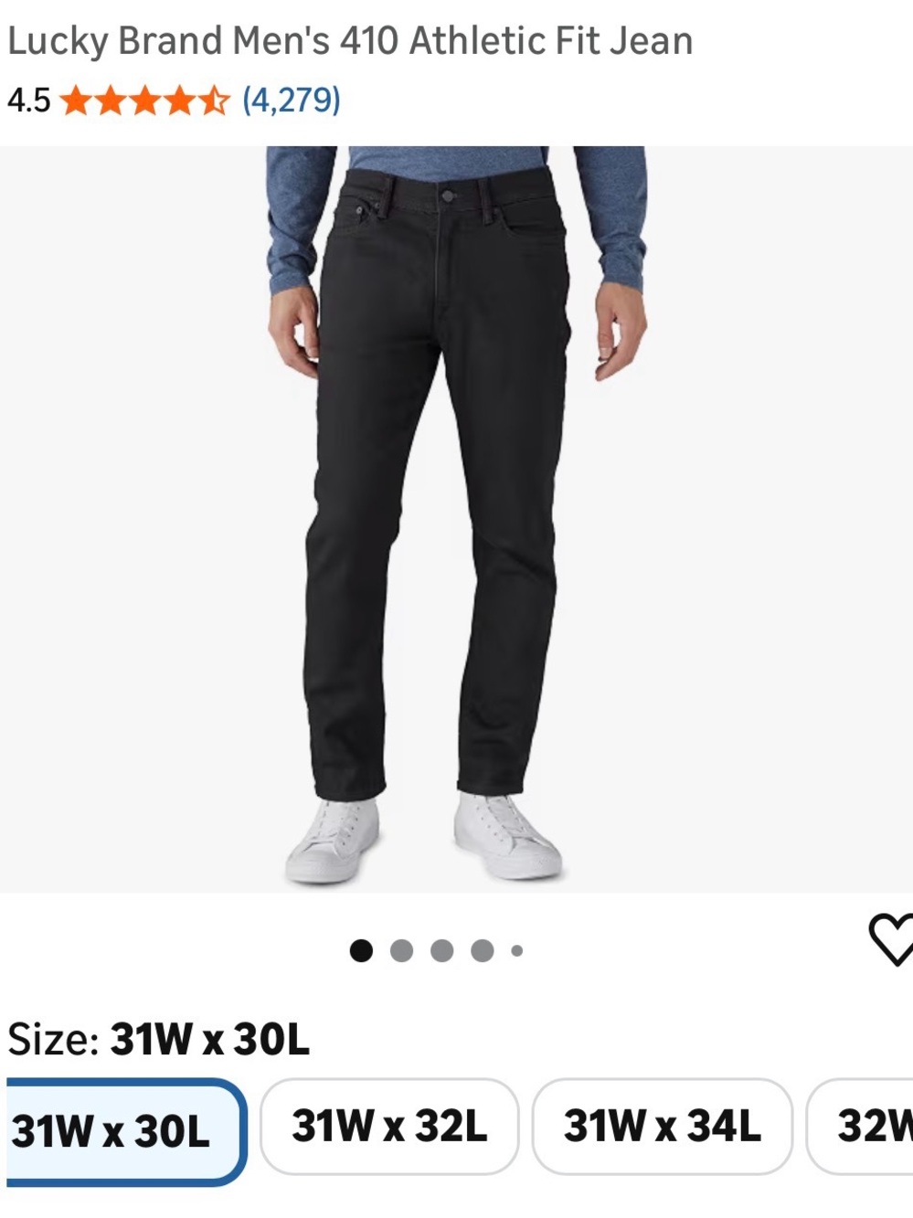 Lucky Brand Men's 410 Athletic Fit Jeans - washed Black